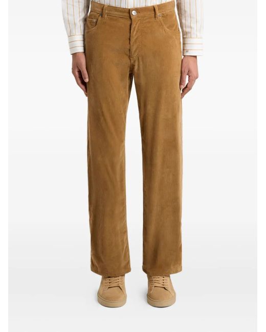 Etro Natural Straight-Leg Corduroy Trousers for men