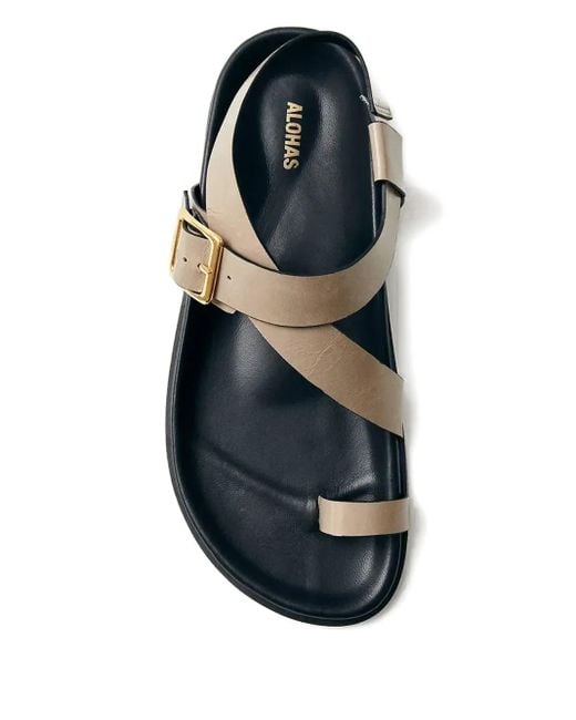 Alohas Blue Leather Sandals