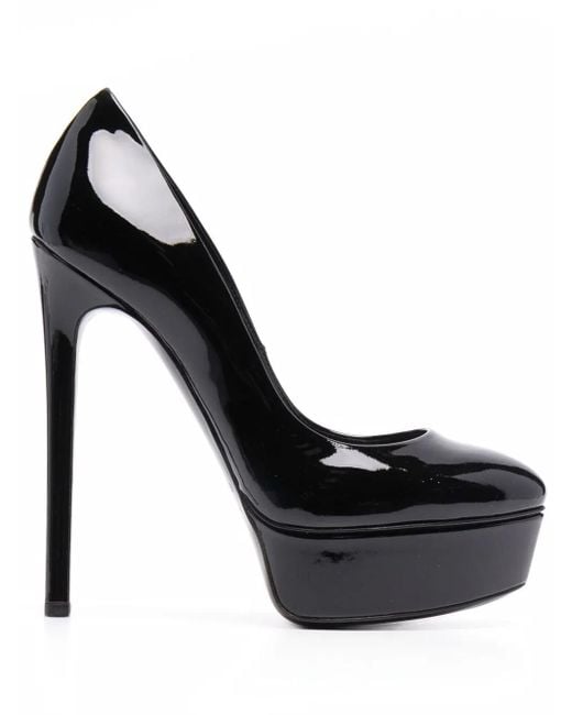 Casadei Black Blade Glossy Stiletto Pumps