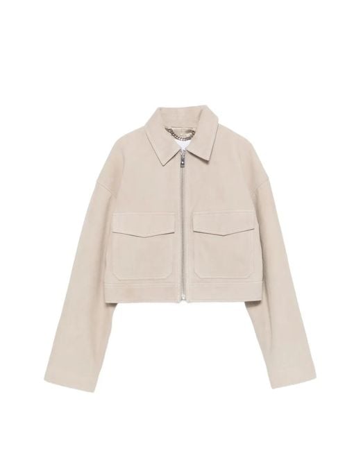 Anine Bing White Christian Pocket Zip Jacket