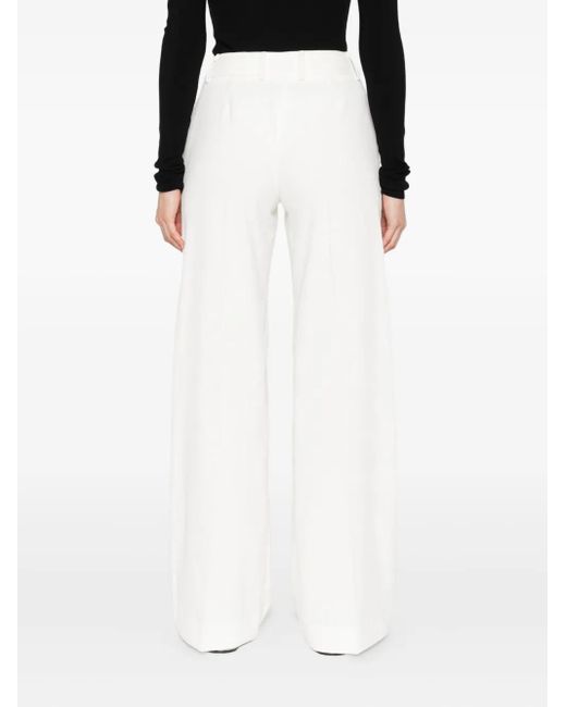 ERMANNO FIRENZE Broek Met Geplooid Detail in het White