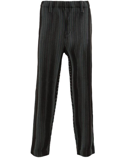 Pantalones capri Tweed Pleats Homme Plissé Issey Miyake de hombre de color Black
