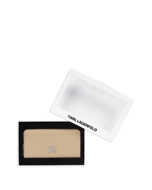 Karl Lagerfeld Natural K/Autograph Continental Wallet