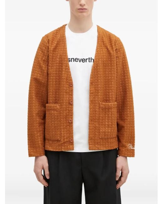 Cardigan À Poches Texturées Pleasures pour homme en coloris Brown