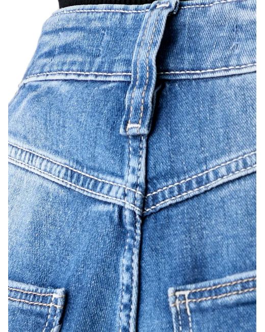 Guess Blue Bellflower Faded Wide-Leg Jeans