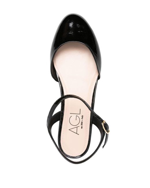 Agl Attilio Giusti Leombruni Black Milly Leather Ballerina Shoes