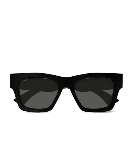 Occhiali Da Sole Squadrati di Gucci in Black