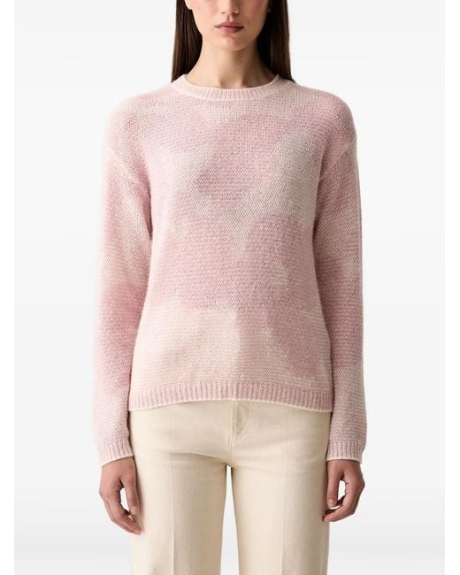 Joop! Pink Abstract-Pattern Round-Neck Sweater