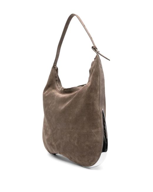 Benedetta Bruzziches Brown Suede Shoulder Bag