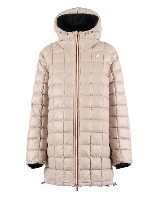 K-Way Natural Quilted Hooded Jacket