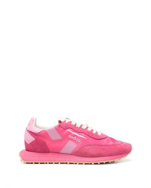 GHOUD VENICE Pink Rush Panelled Sneakers