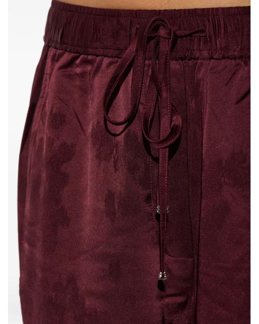 Ganni Purple Floral-Motif Trousers