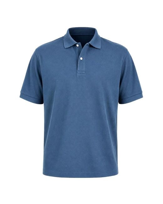 Handvaerk Blue Relaxed Polo Shirt for men
