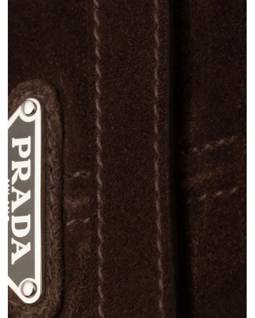 Prada Black Bonnie Suede Tote Bag for men