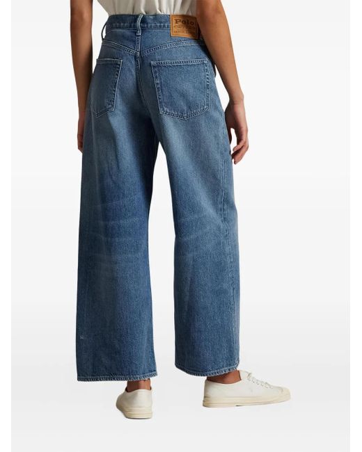 Polo Ralph Lauren Blue Wide-Leg Cotton Jeans