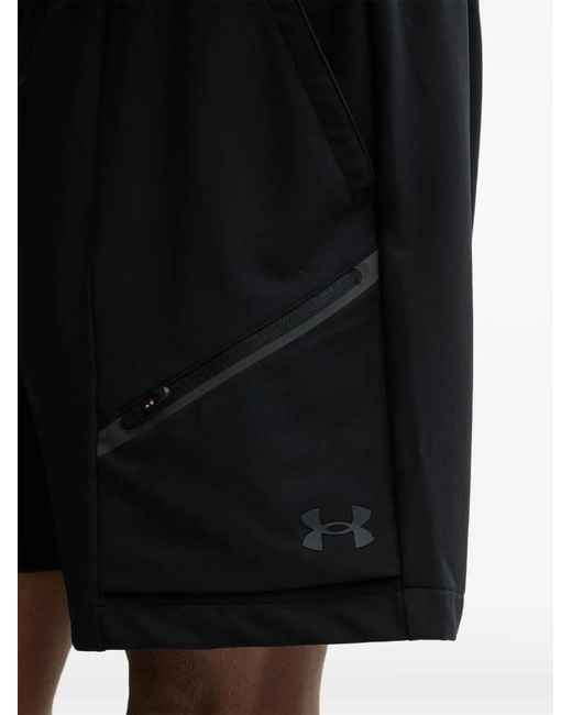 Under Armour White Unstoppable Woven Logo-Print Elasticated-Waist Shorts for men