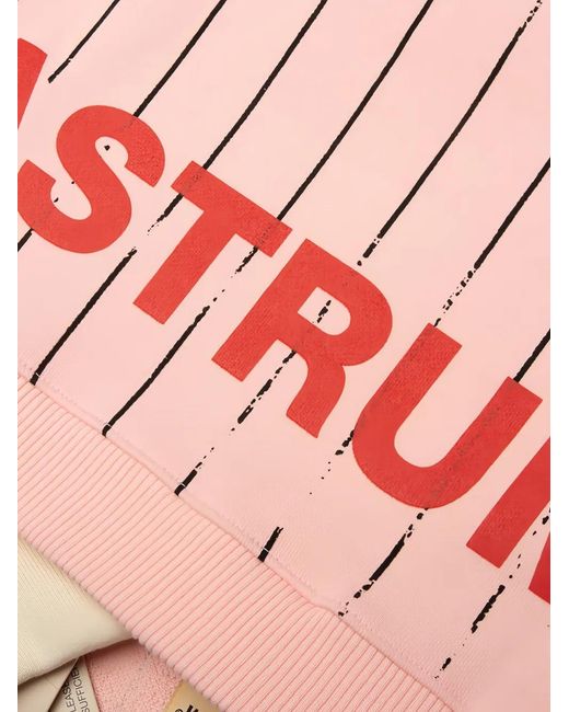 Astrum Pink Imagination Football Pinstriped Polo Sweatshirt for men