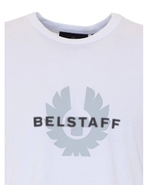 Belstaff White Surface Logo-Print T-Shirt for men