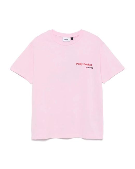 Gcds Pink X Polly Pocket Pizza T-Shirt for men