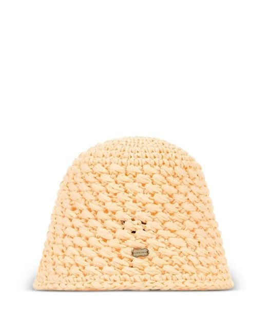 Agnona Natural Crochet Bucket Hat