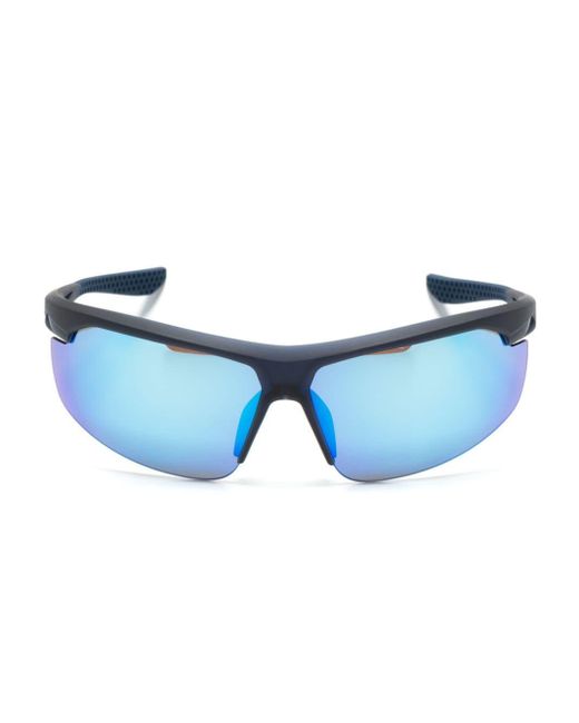 Nike Blue Windtrack Wraparound-frame Sunglasses