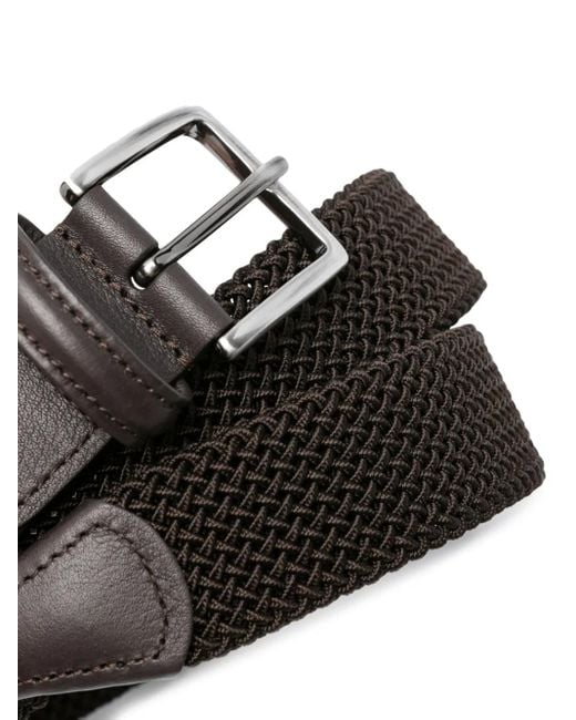 Andersons Black Elastic Woven Belt for men
