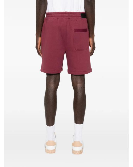 Amiri Red Drawstring Logo-Embroidery Track Shorts for men