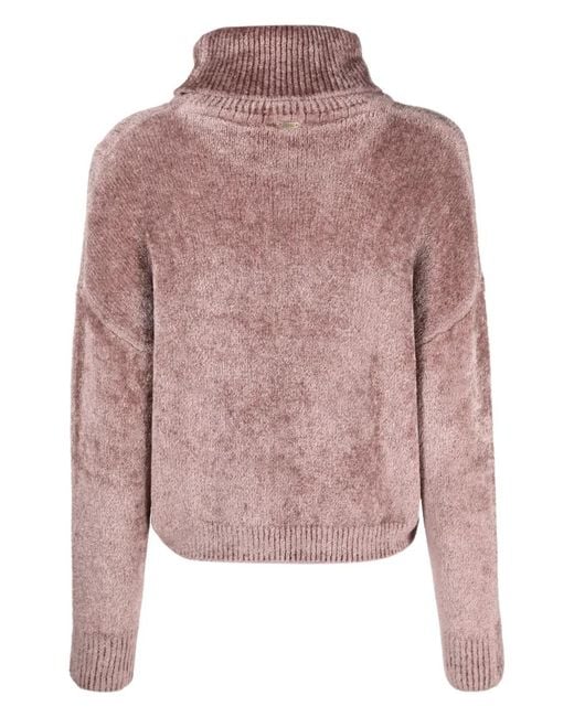 Herno Pink Chenille Roll-Neck Jumper
