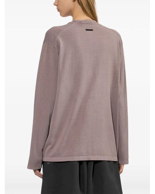 Essentials Sweater Met Logoprint in het Purple