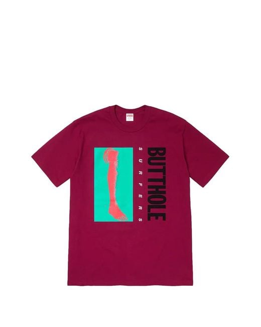 Supreme Red Bugraphic-Print T-Shirt for men