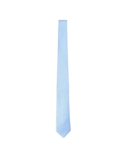 Canali White Patterned Silk Tie for men