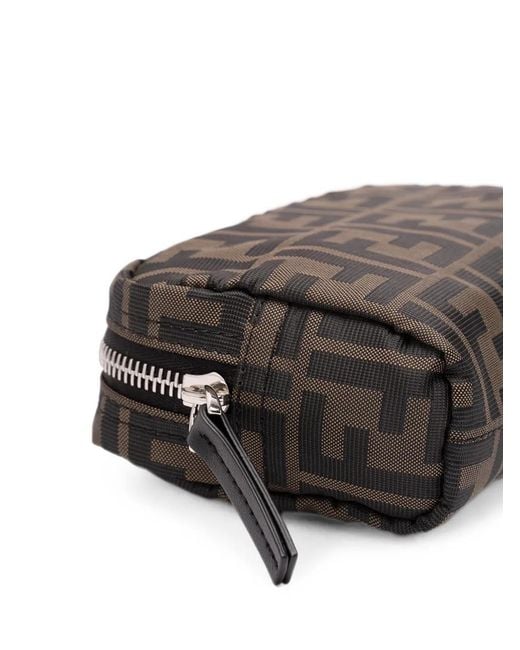 Fendi Gray Trousse De Toilette À Logo Ff Format Micro for men