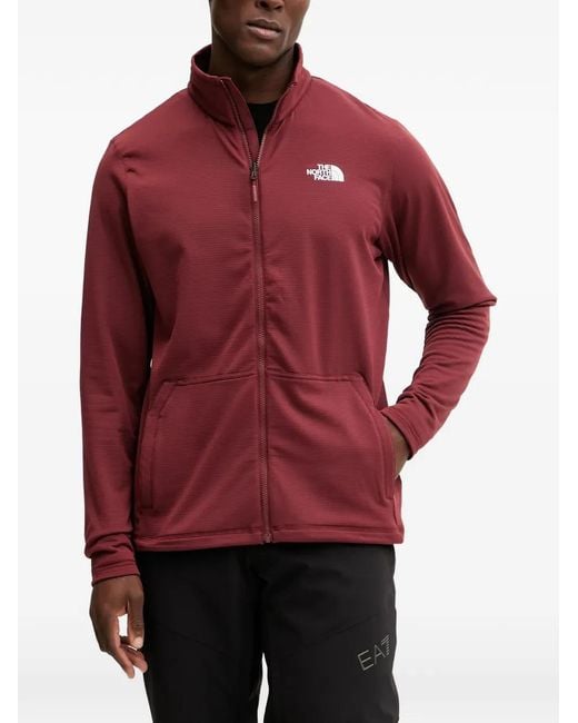 The North Face Red Hooded Colourblock Performance Jacket for men