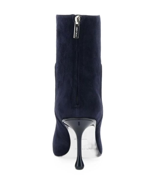 Jimmy Choo Blue Cycas Suede Ankle Boots