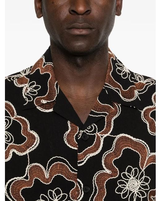 Antony Morato Black Dover Floral Shirt for men