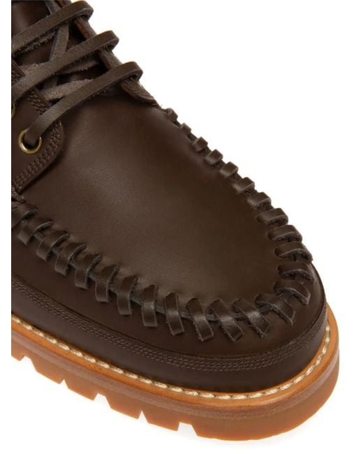 Bally Brown Lace-Up Leather Derby Shoes