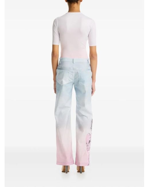 Maisie Wilen Blue Print Ombré Trousers