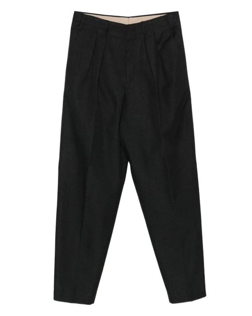 Pantalones de algodón con pinzas PT Torino de hombre de color Black