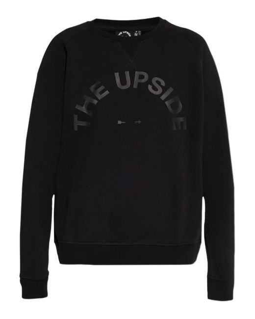 The Upside Black Sweatshirt mit Logo-Print