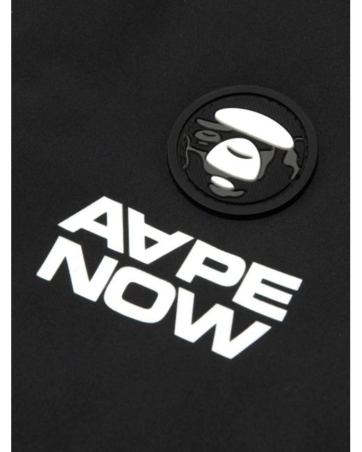 Aape By A Bathing Ape Black Ape Head Quilted Jacket for men
