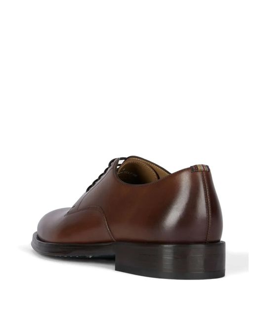 Paul Smith Brown Lace-Up Leather Derby Shoes for men