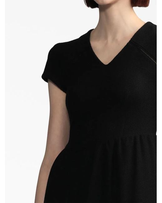 Adererror Black Ormen Short-Sleeve Knitted Dress