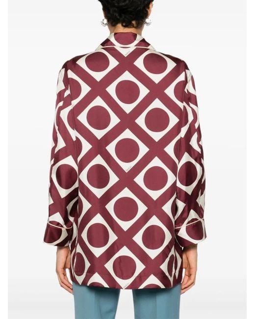 Gucci Red Graphic-Print Shirt