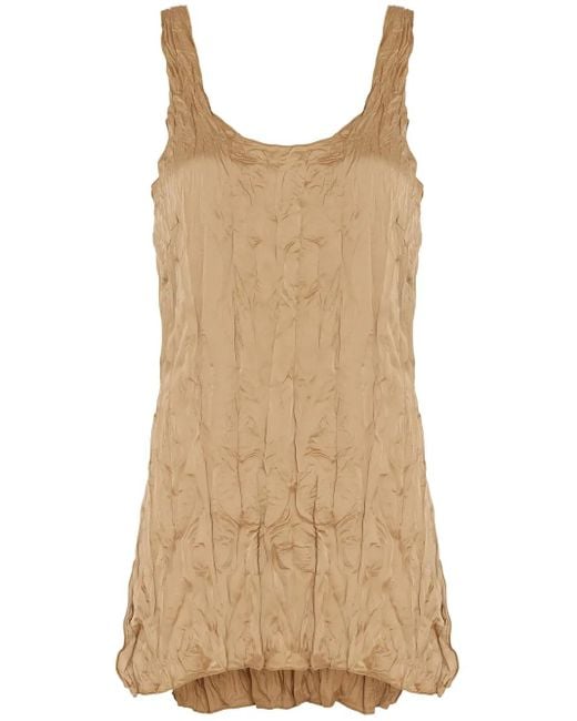 Osklen Natural Crinkled Satin Top
