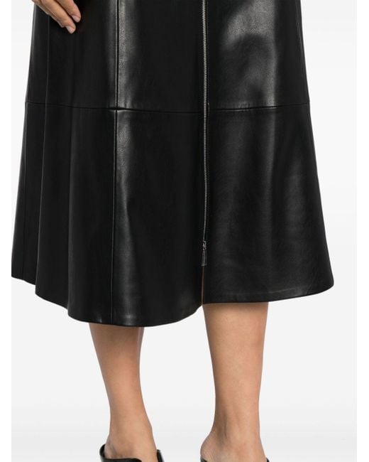 Alexis pleated clearance leather skirt