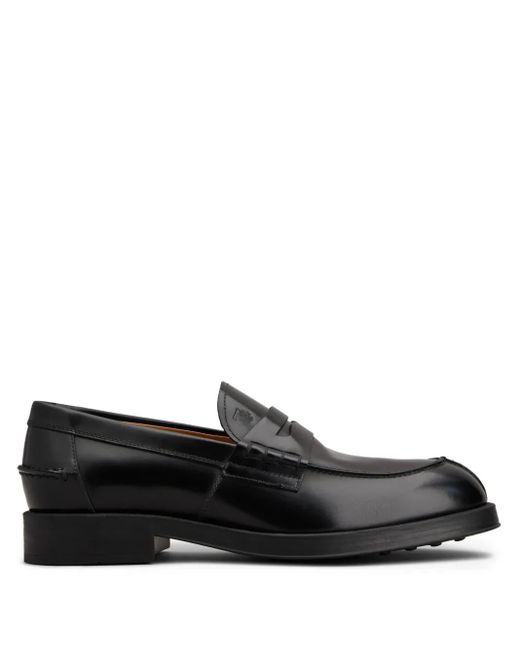 Tod's Black Debossed-Logo Loafers for men