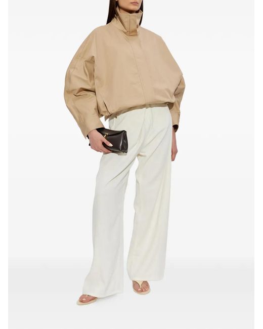 DARKPARK Natural Celine High Neck Belted Jacket