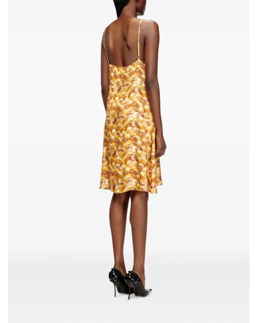 Vestido midi D-Ulcet DIESEL de color Yellow