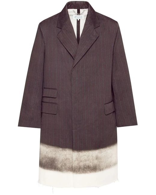 Maison Margiela Purple Trompe L'Oeil-Print Cotton Coat for men