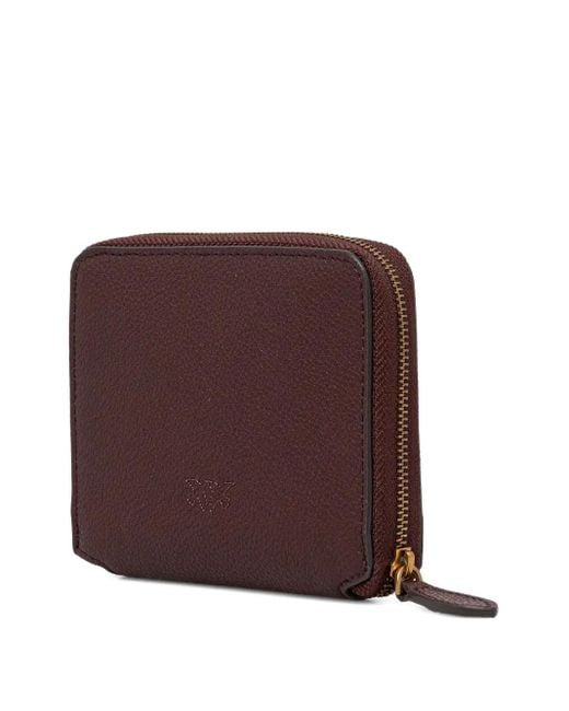 Pinko Purple Small Square Leather Wallet
